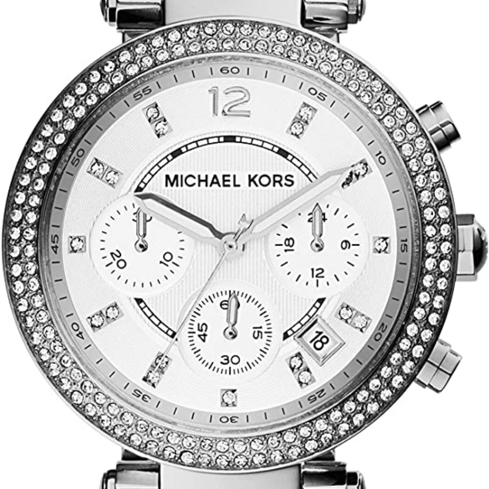NWT Michael Kors Women's Parker Silver-Tone Watch - Picture 3 of 13